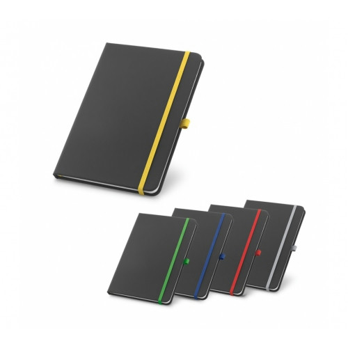 Bloco Caderno Couro Sintético A5 Pautado 140x210mm 80 Folhas