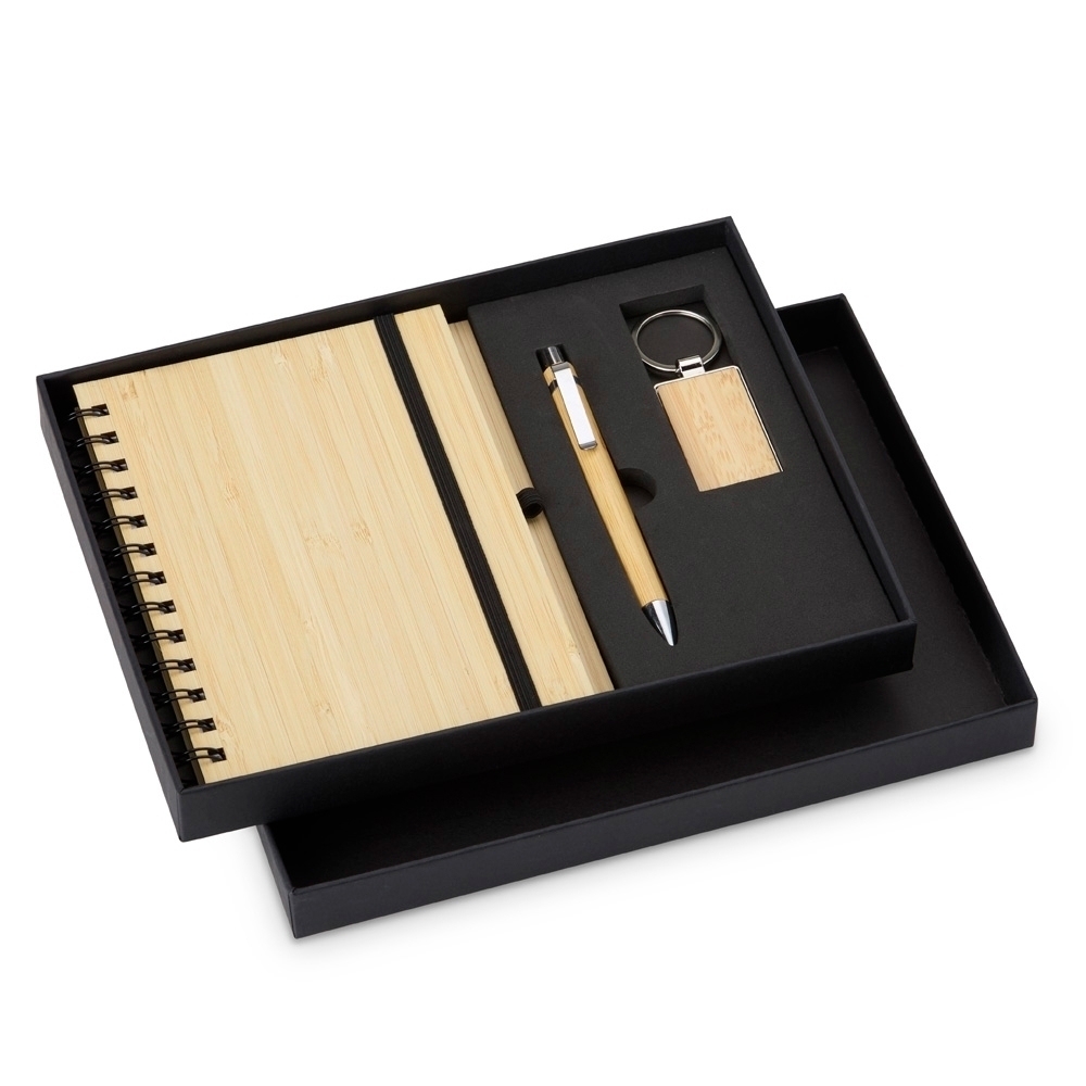 Kit Executivo Ecológico de Bambu 3 Peças 65 Folhas