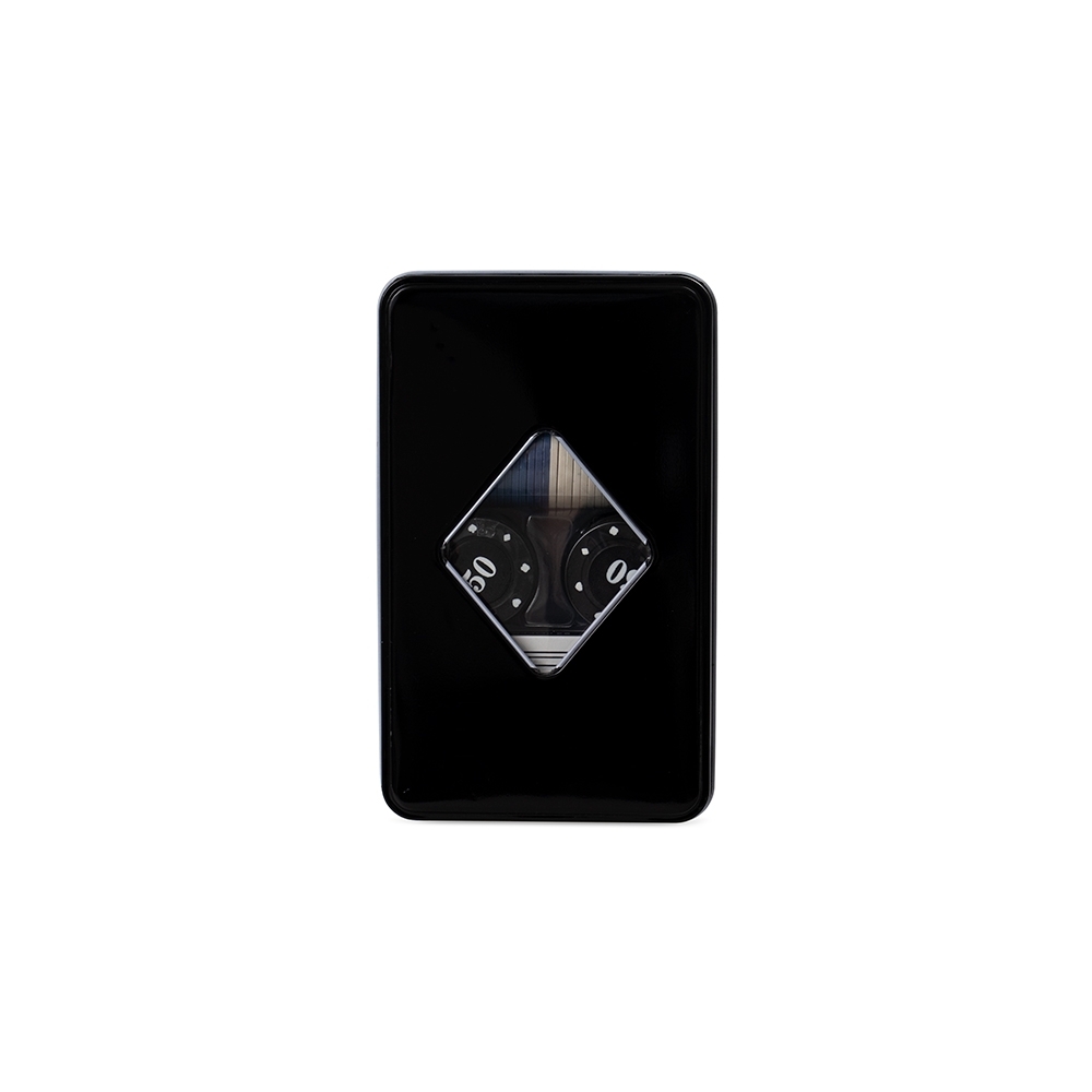 Kit Poker Metálico 80 Fichas 4,7x19,2cm