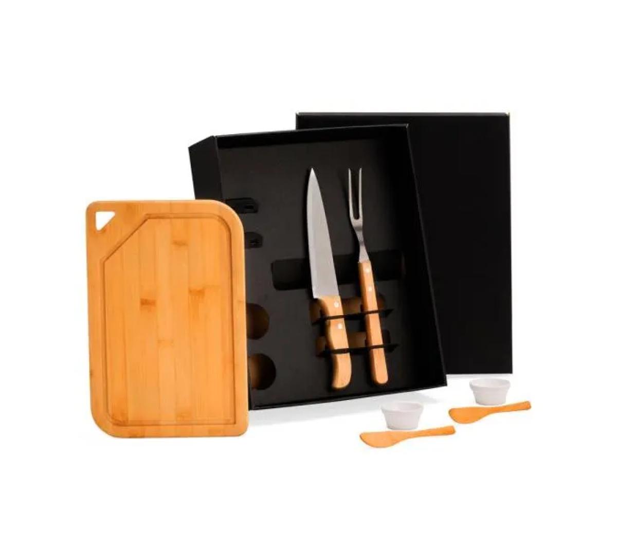 Kit Churrasco Bambu 7 Peças