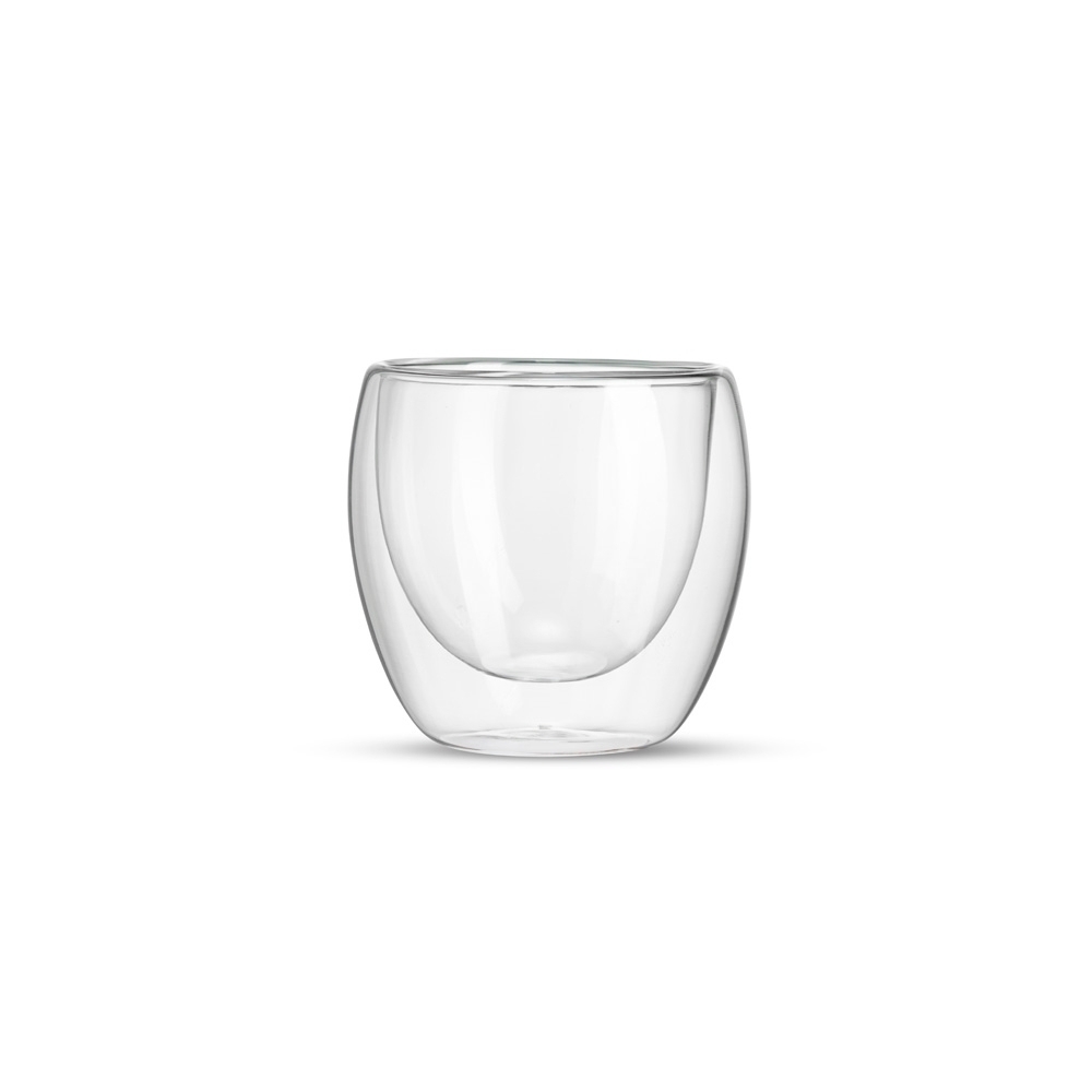 Copo Térmico de Vidro Parede Dupla 160ml