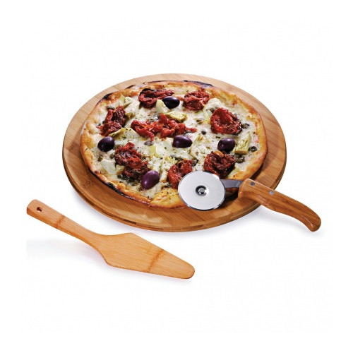 Conjunto para Pizza em Bambu 35cm