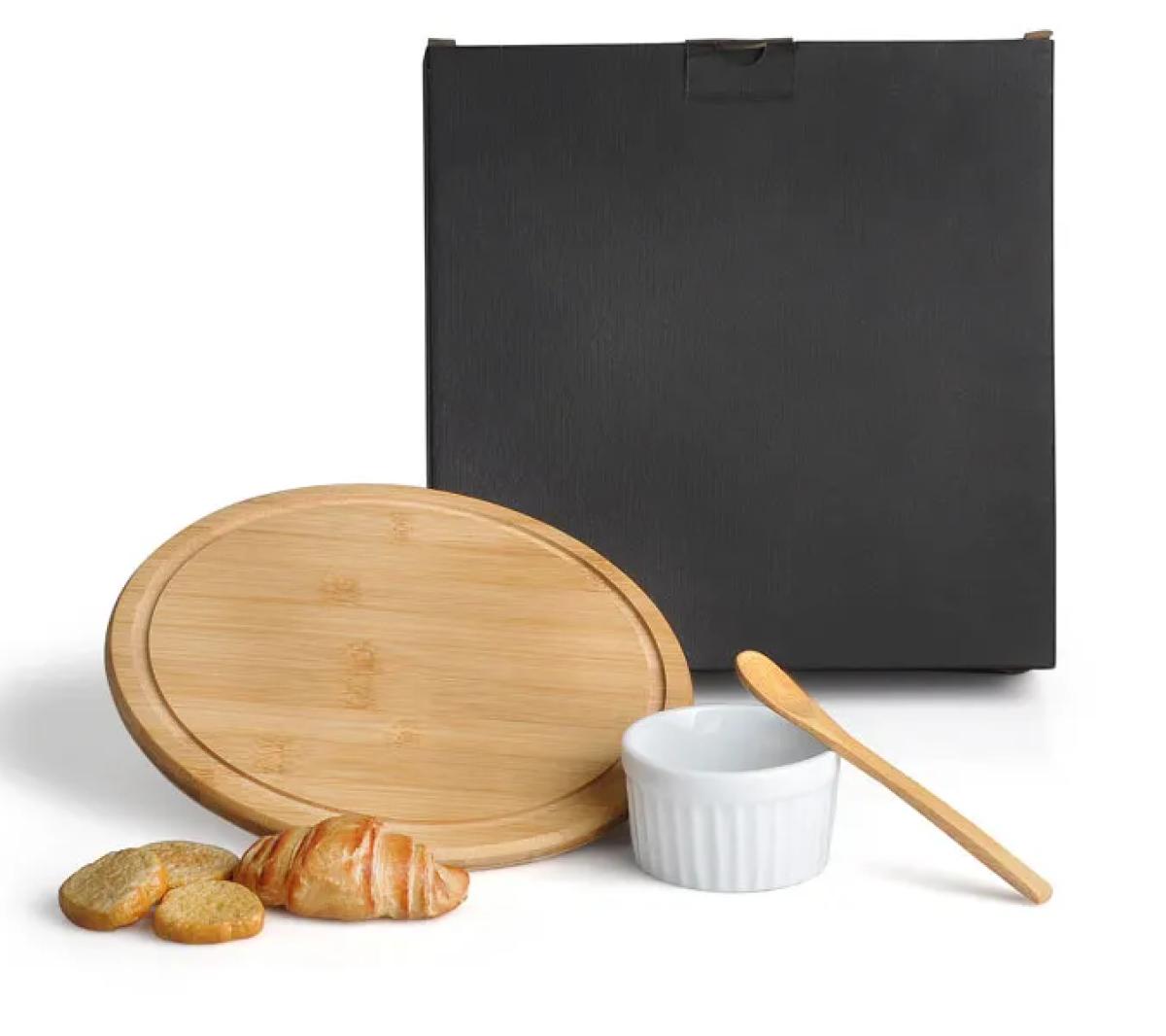 Conjunto para Petiscos em Bambu 3 Pçs