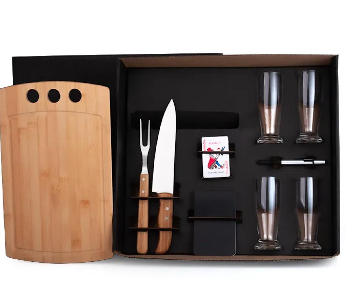 Kit Churrasco e Truco Bambu 10 Pçs