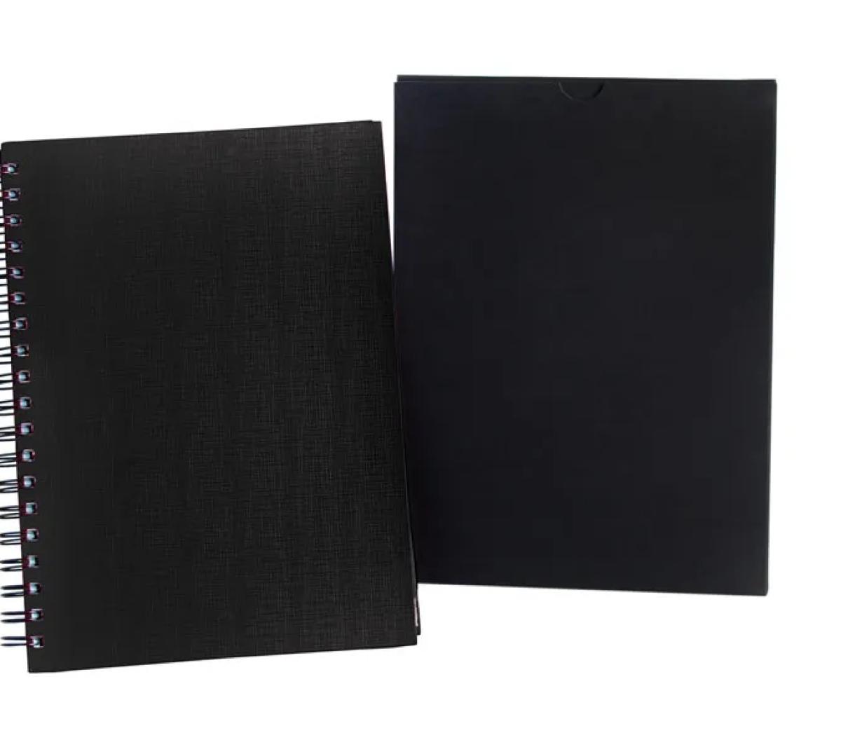 Caderno Espiral Percalux Linho 100 Fls Pautadas 23,5x18cm