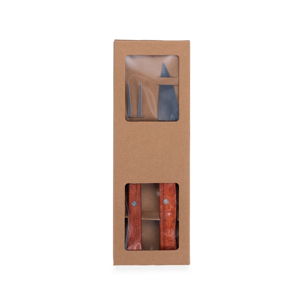 Kit Churrasco Inox 2 Peças 31x10,6cm