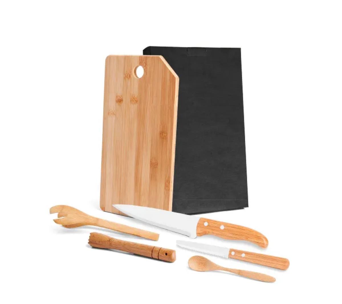 Kit para Bar Bambu e Inox 6 Peças