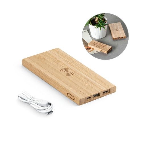 Bateria Portátil em Bambu Wireless 5000 mAh