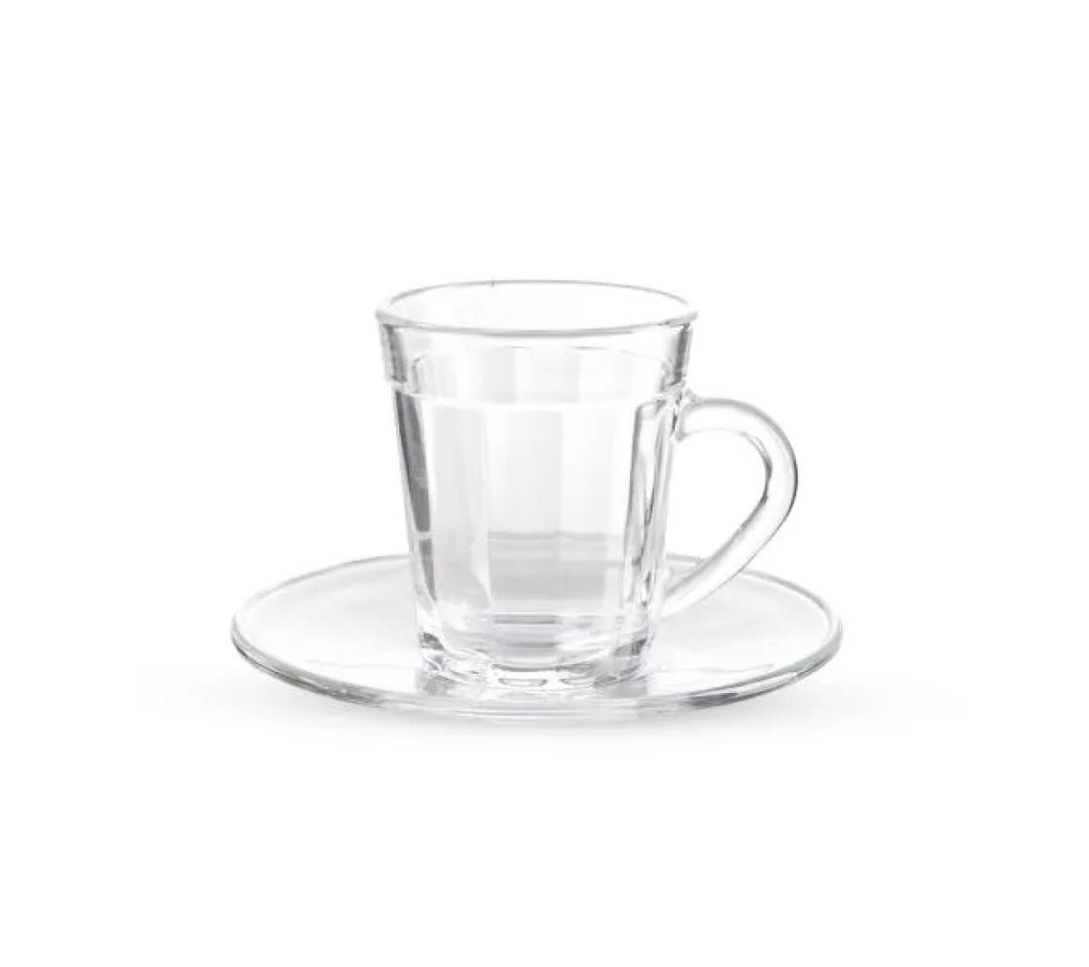 Xícara Americano com Pires Vidro 90ml