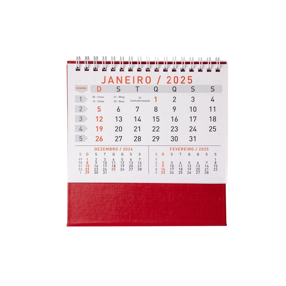 Calendário de Mesa 2025 em Papel