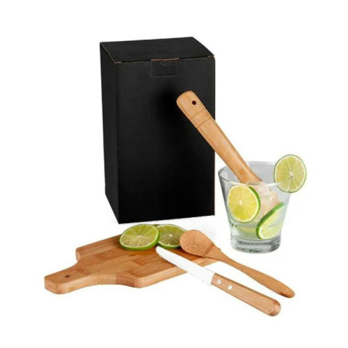 Kit para Caipirinha em Bambu 350ml
