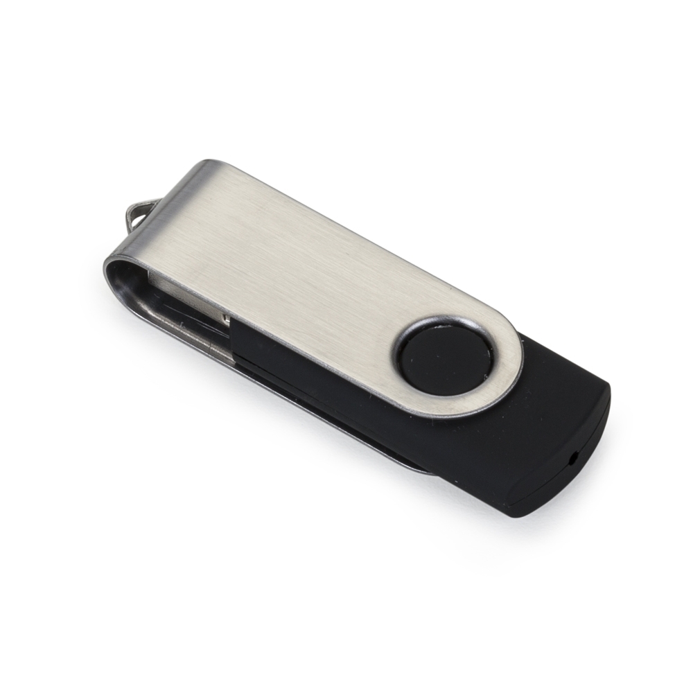 Pen Drive Giratório 4 Gb Plástico e Metal 5,7x1,8cm