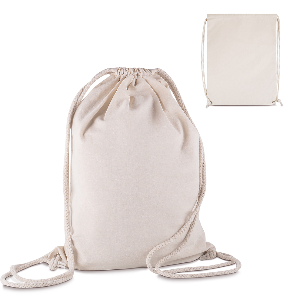 Mochila de Cordão em Algodão 41x33cm