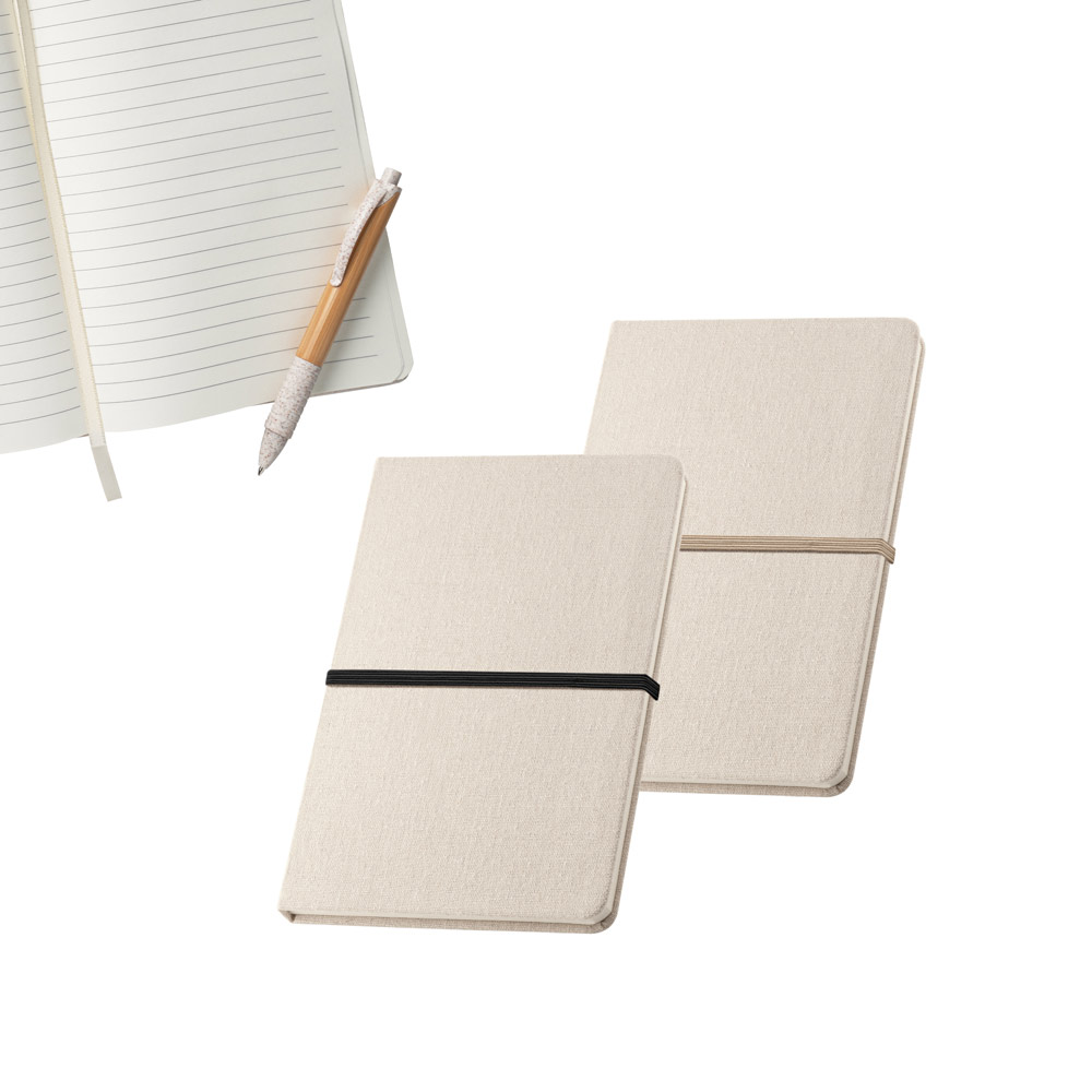 Caderno A5 Capa Dura em Linho Pautado 140x210mm 96 Folhas