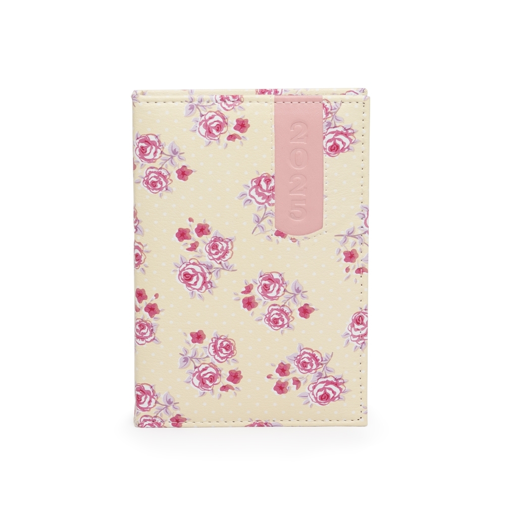 Agenda Diária 2025 Couro Sintético 20,8x14,2cm 180 Folhas