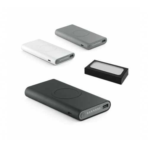 Power Bank 10.000 mAh com Carregamento por Indução 135x75mm