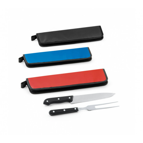 Kit Churrasco Aço Inox e PP 2 Peças 350x130mm