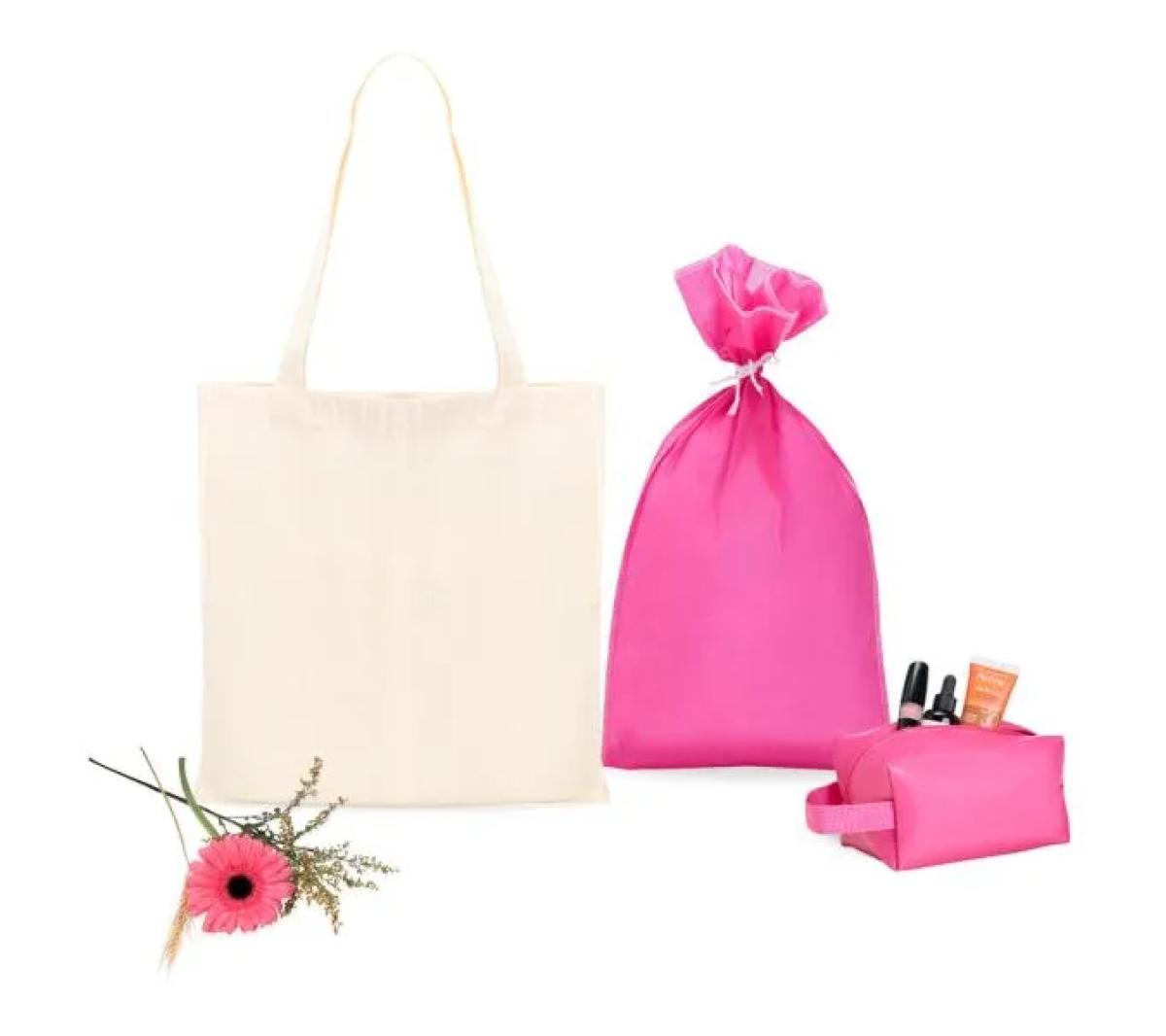 Kit Sacola Ecobag Algodão e Necessaire Sintética
