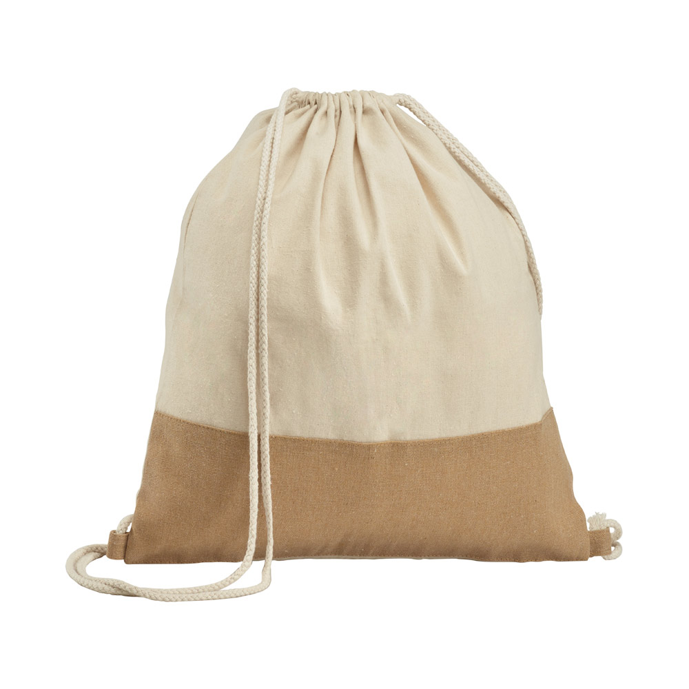 Sacola Mochila Algodão 370x410mm Juta