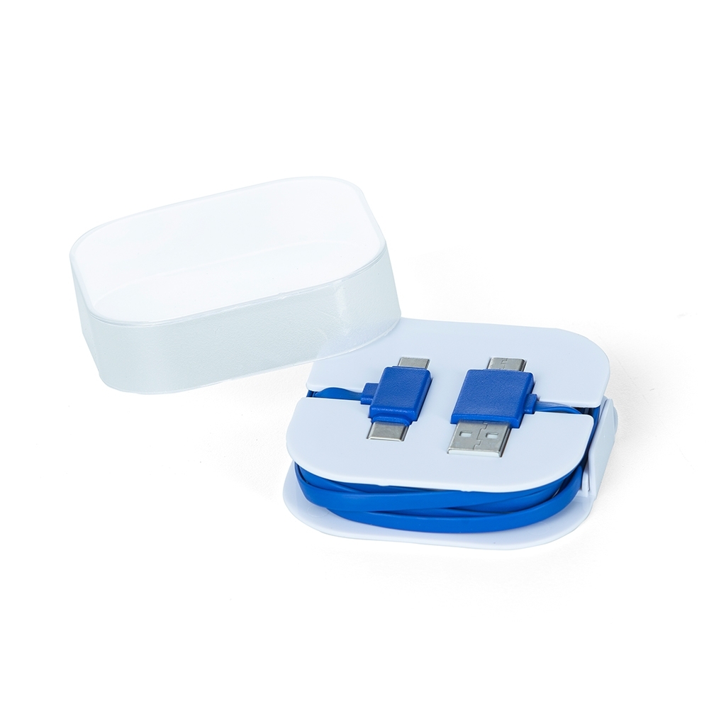 Cabo 4 em 1 com Case Suporte Plástico 7,2x7cm