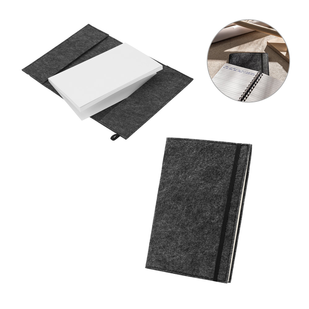 Caderno A5 com Capa em Feltro 150x210mm