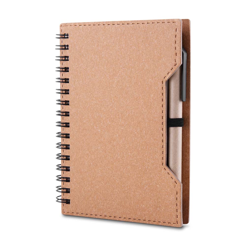 Kit Caderno Papelão Reciclado Sem Pauta 14,5x11cm 70 Folhas