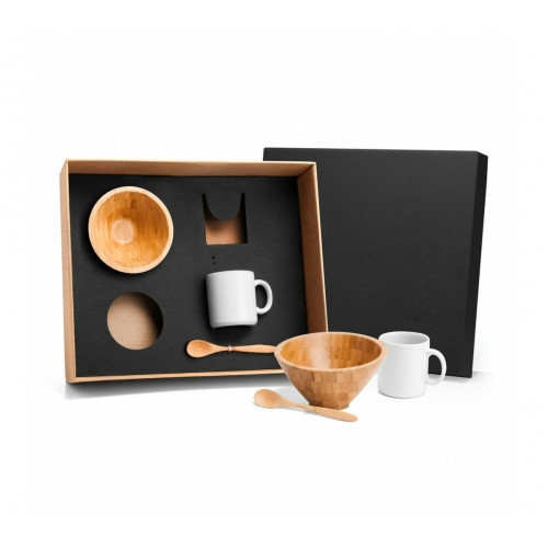Conjunto para Café Bambu e Porcelana 270ml