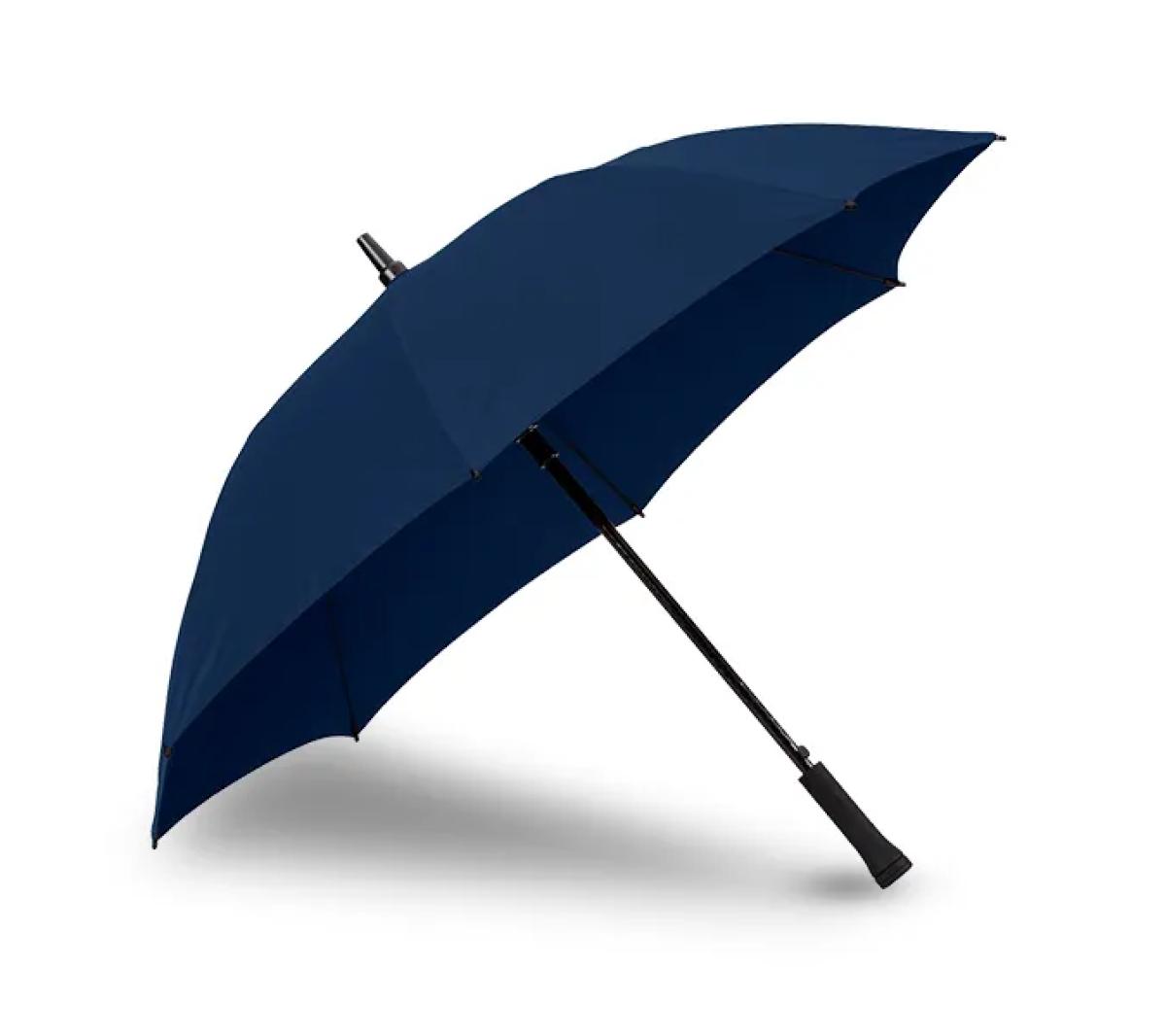 Guarda-chuva Automático Seda Sintética Azul Marinho 106cm Vidro