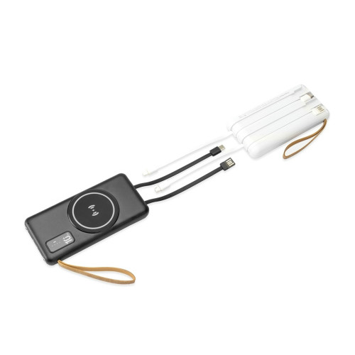 Power Bank Plástico com Indução Magnética 10.000mAh 14x6,8cm