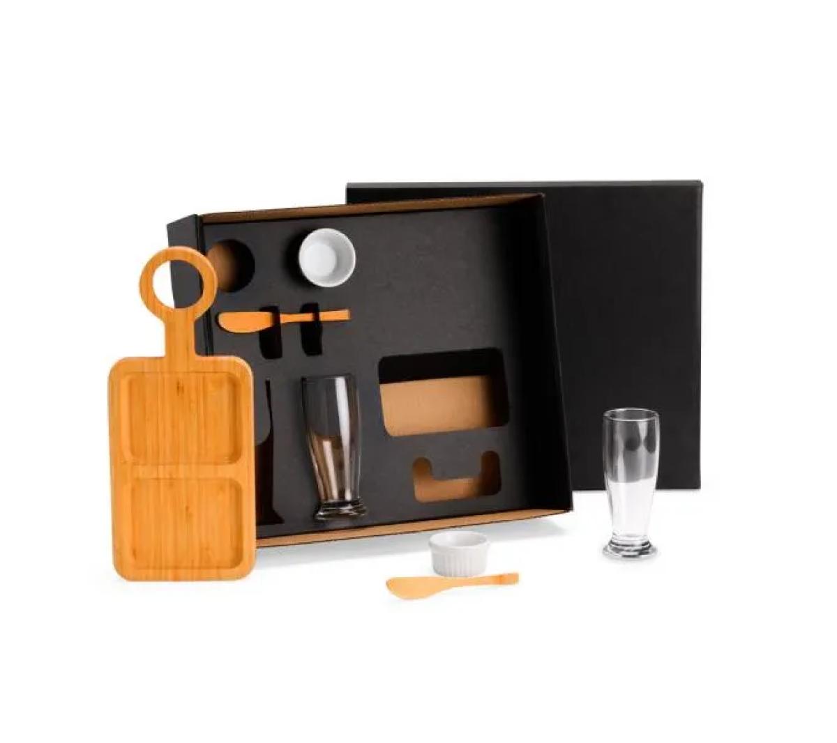 Kit Petisco e Cerveja Bambu 7 Pçs