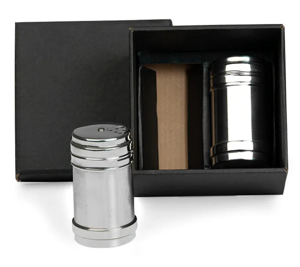 Kit de Potes para Tempero Inox 2 Pçs