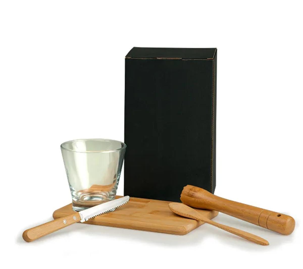 Kit Caipirinha em Bambu 5 Peças