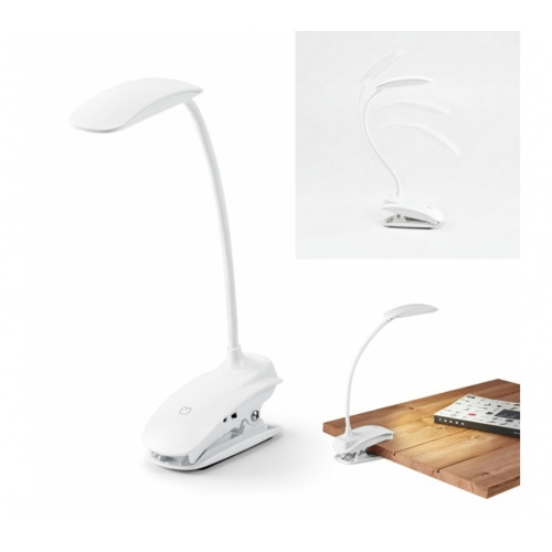 Luminária de Mesa ABS Flexível com Clipe 3 Modos