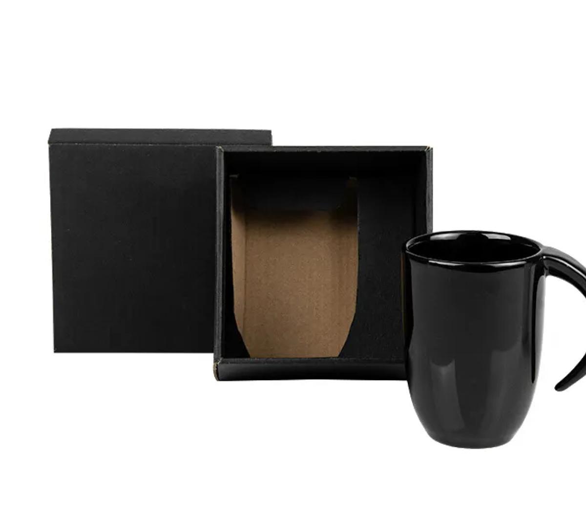 Caneca Cerâmica Preta 350ml