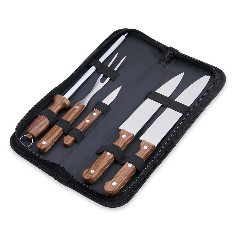 Kit Churrasco Inox 5 Peças