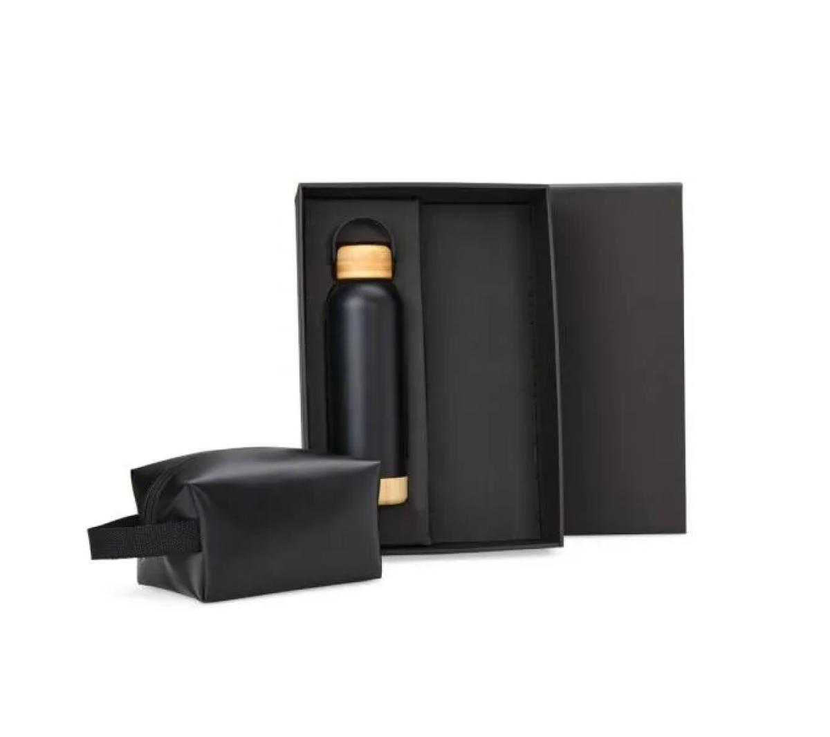 Kit Garrafa Inox e Necessaire
