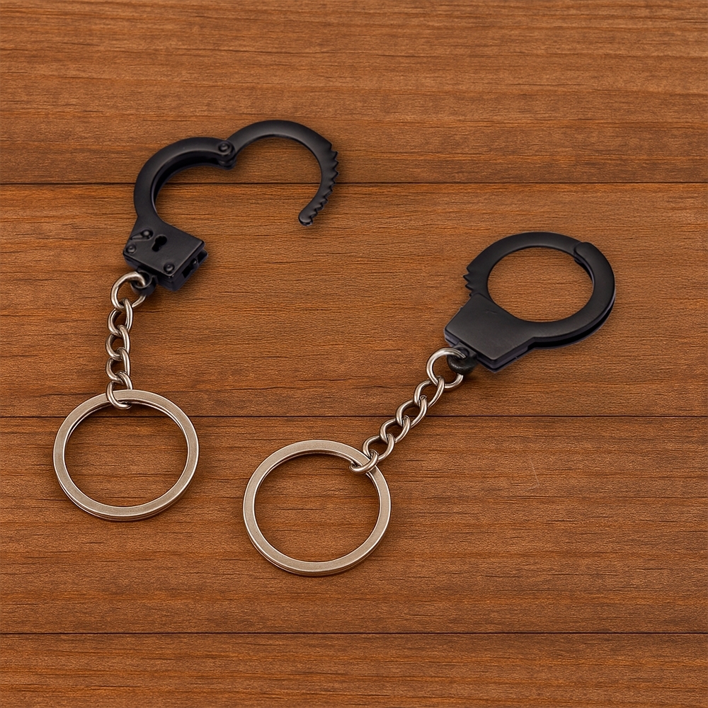 Chaveiro Metal Algema com Abertura Ajustável 10,4x3,1cm