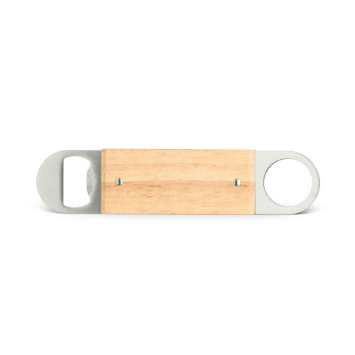 Abridor de Garrafa Madeira e Aço Inox 17,8cm