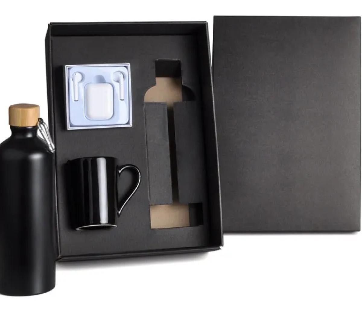 Kit Garrafa, Caneca Cerâmica 230ml e Fone Bluetooth
