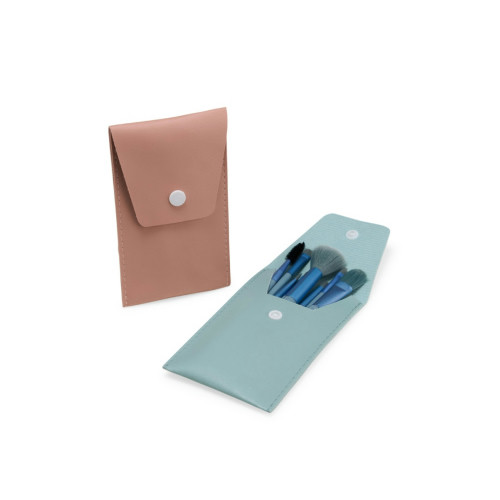 Kit Pincel 8 Peças Couro Sintético 14,8x8,8cm