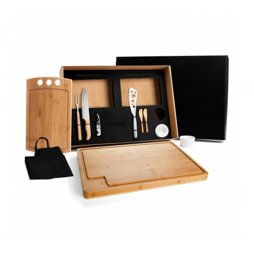 Kit Churrasco Bambu 11 Peças 575x395mm
