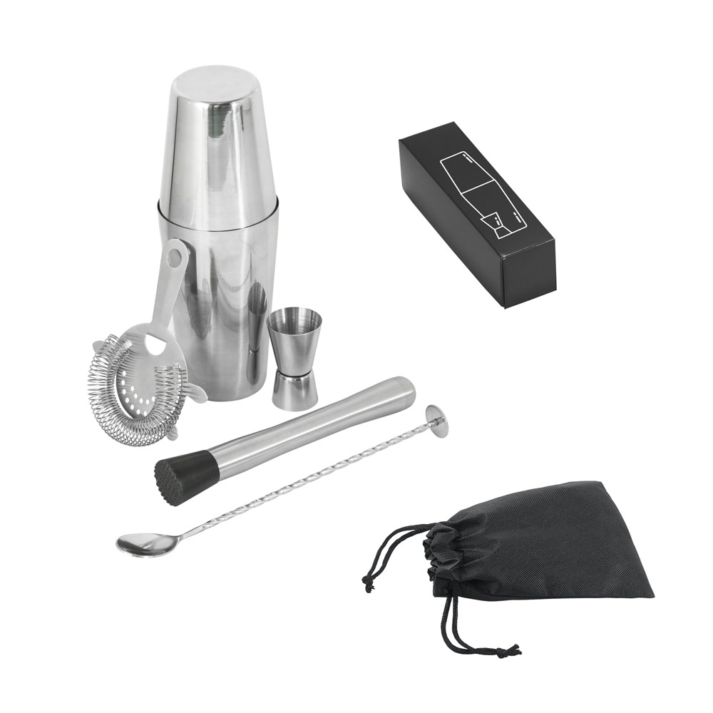 Set de Coquetel Aço Inox 6 Peças 450ml