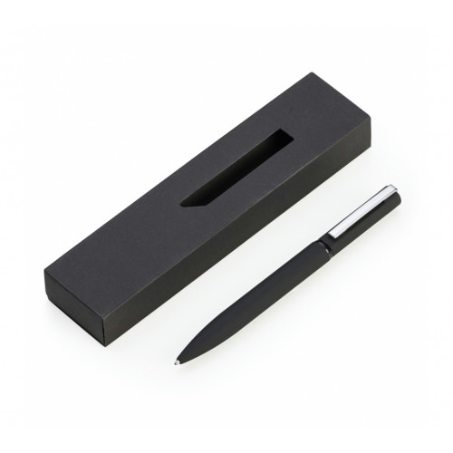 Caneta Metal Giratória Preto Fosco Ø1,7cm