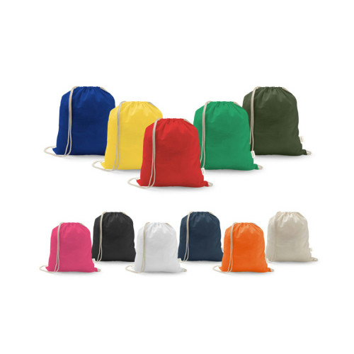 Sacola tipo mochila em Algodão e Poliéster Reciclado 41,0x37,0cm