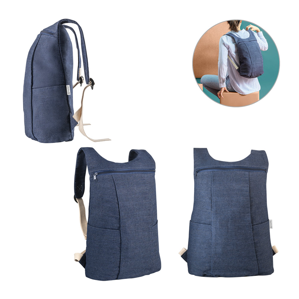Mochila Casual em Denim Reciclado 290x400mm