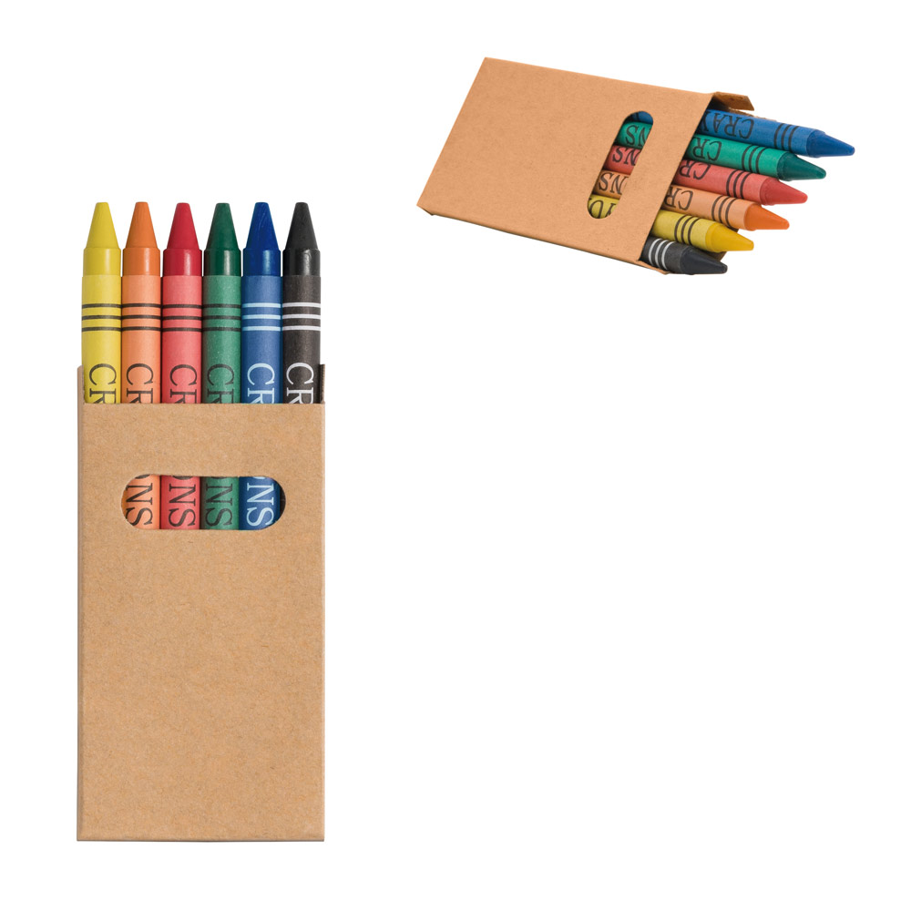 Caixa de Gizes de Cera em Papel Kraft Reciclado 53x92mm