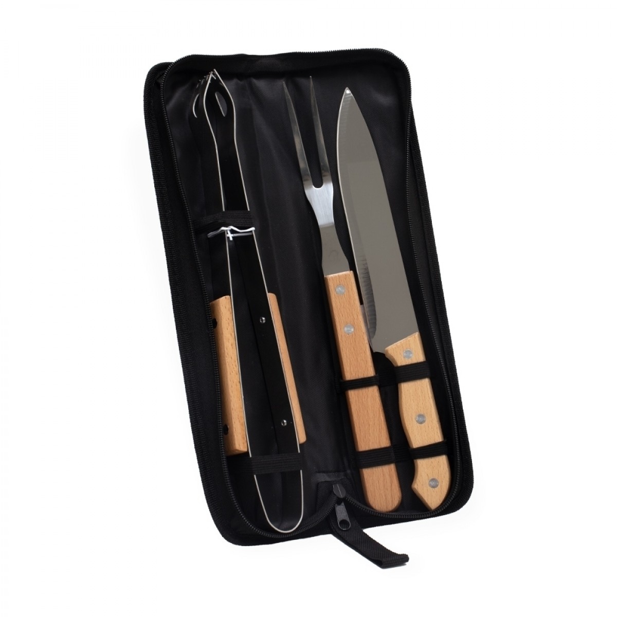 Kit Churrasco Aço Inox 3 Peças
