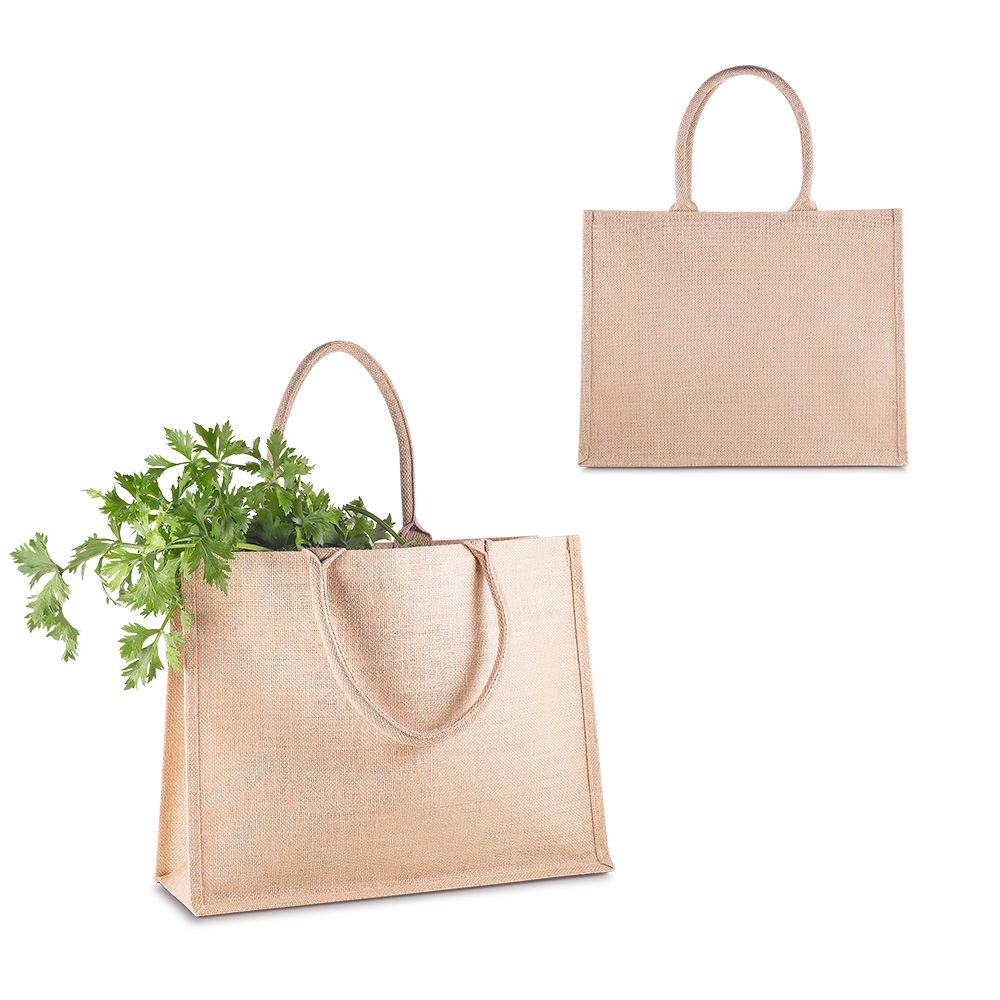 Sacola em Juta 360g/m² com Base Plana 34x43cm