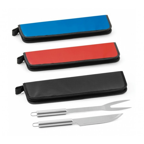 Kit Churrasco Aço Inox 2 Peças 350x130mm