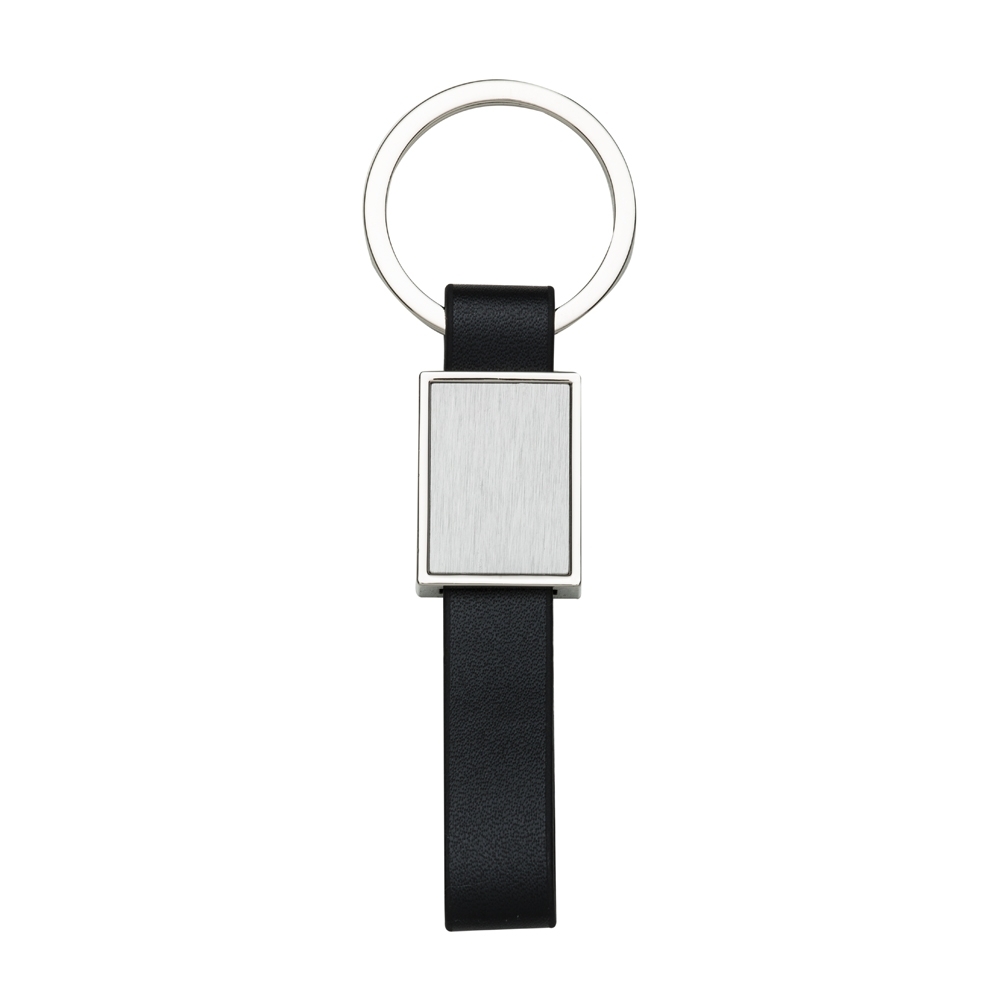 Chaveiro Metal Retangular 11,2cm couro sintético